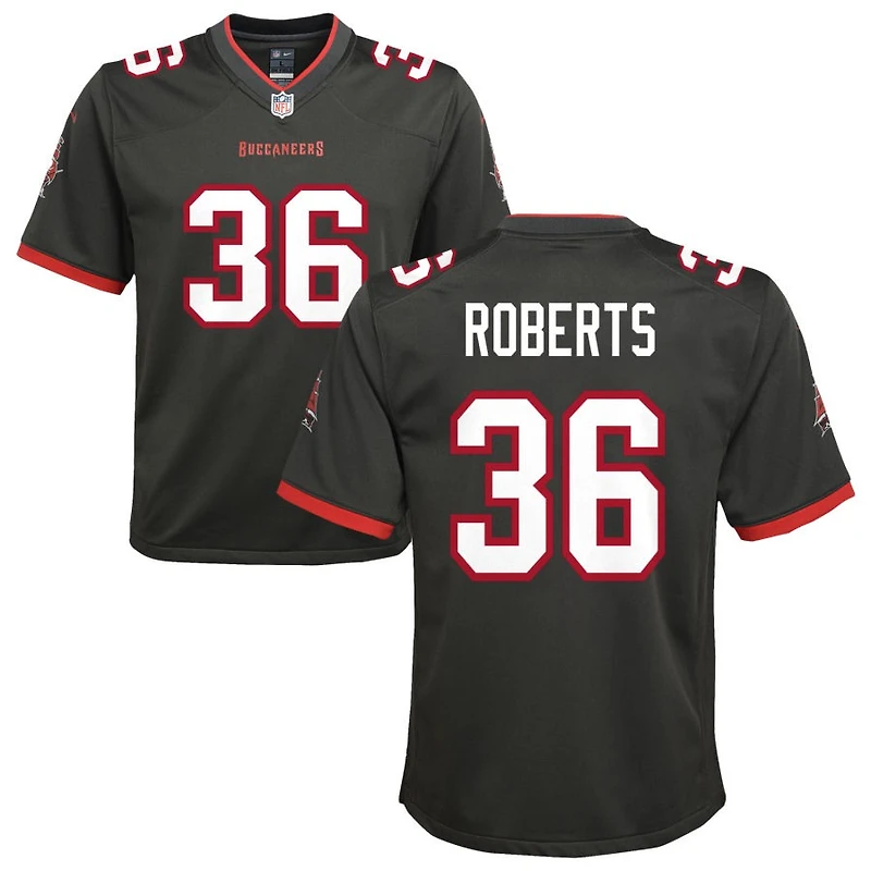 JJ Roberts Youth Nike Pewter Tampa Bay Buccaneers Alternate Custom Game Jersey