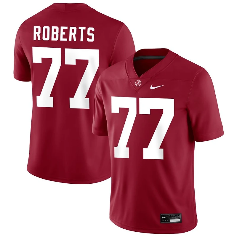 Jaeden Roberts Men's Nike Crimson Alabama Crimson Tide NIL Pick-A-Player Football Replica Jersey