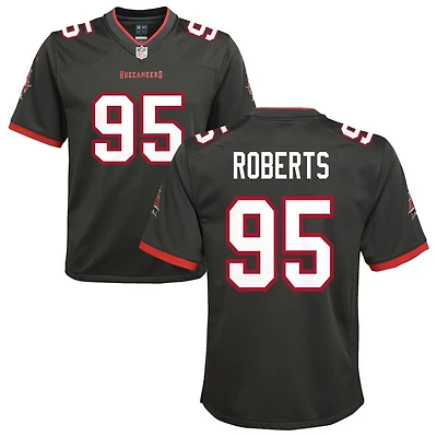 Elijah Roberts Youth Nike Pewter Tampa Bay Buccaneers Alternate Custom Game Jersey