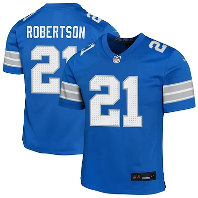 Amik Robertson Youth Nike Blue Detroit Lions Custom Game Jersey