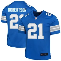 Amik Robertson Youth Nike Blue Detroit Lions Custom Game Jersey