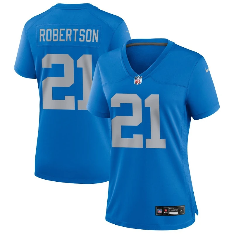 Amik Robertson Women's Nike Blue Detroit Lions Alternate Custom Game Jersey