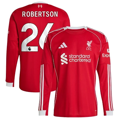 Andy Robertson Men's adidas Red Liverpool 2025/26 Home Custom Replica Long Sleeve Jersey