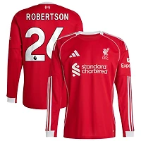 Andy Robertson Men's adidas  Red Liverpool 2025/26 Home Custom Replica Long Sleeve Jersey