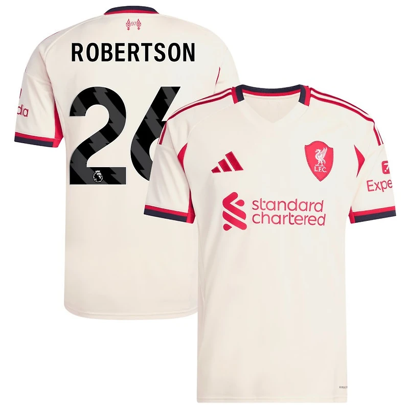 Andy Robertson Men's adidas  White Liverpool 2025/26 Away Replica Custom Jersey