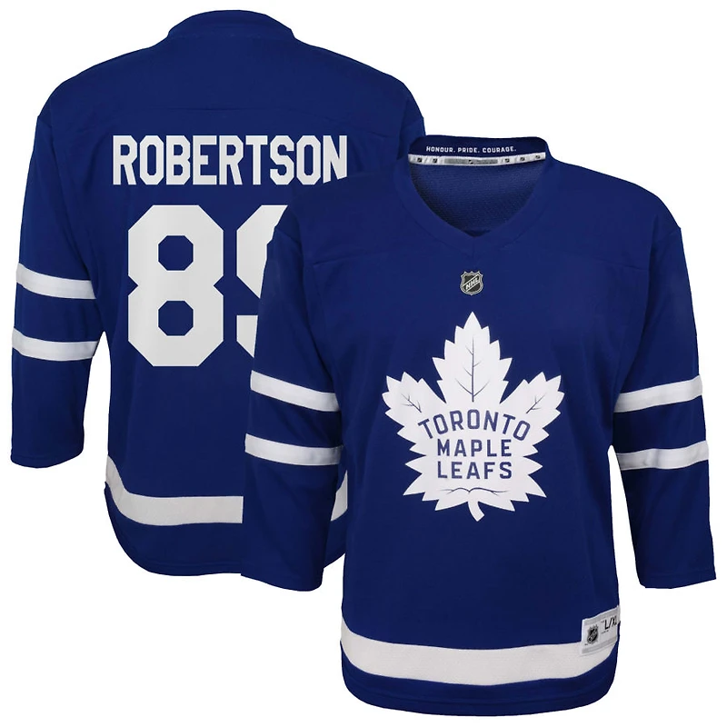 Nicholas Robertson Youth  Blue Toronto Maple Leafs Home Replica Custom Jersey
