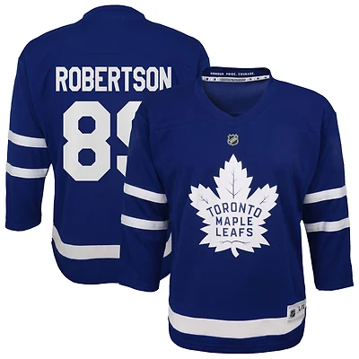 Nicholas Robertson Youth  Blue Toronto Maple Leafs Home Replica Custom Jersey