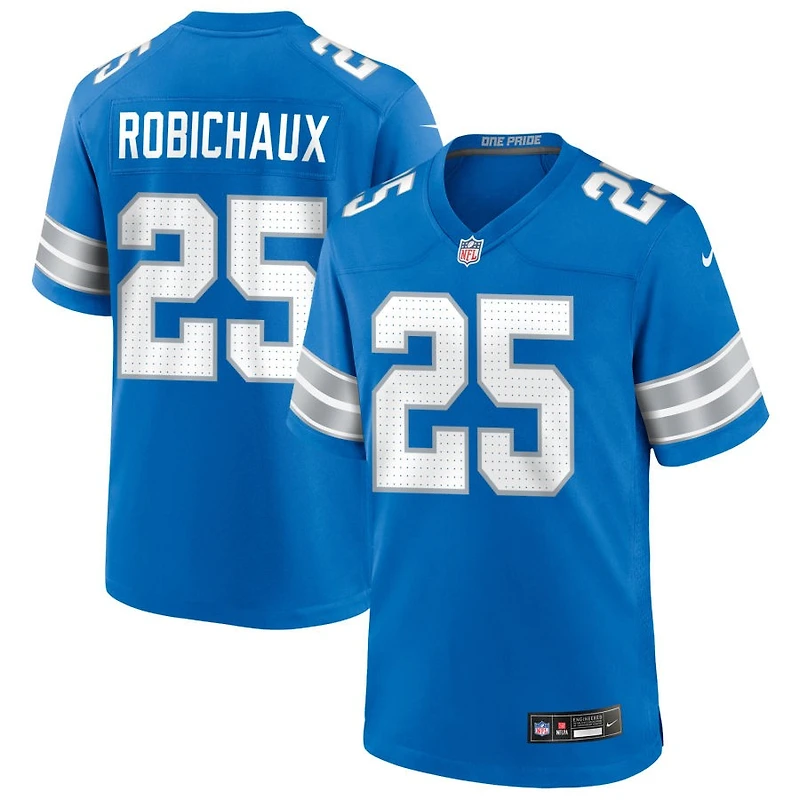 Kye Robichaux Men's Nike Blue Detroit Lions Custom Game Jersey