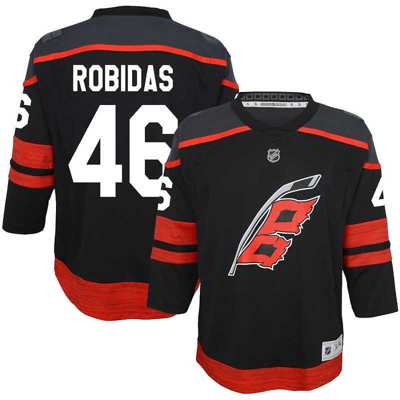 Justin Robidas Youth  Black Carolina Hurricanes Home Replica Custom Jersey