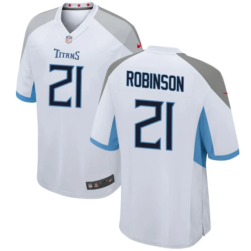 Micah Robinson Men's Nike White Tennessee Titans Custom Game Jersey