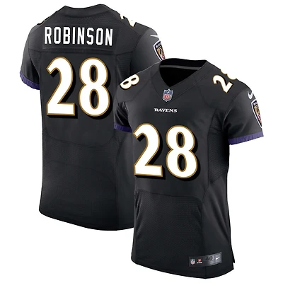 Marquise Robinson Men's Nike Black Baltimore Ravens Speed Machine Elite Custom Jersey