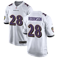 Marquise Robinson Men's Nike White Baltimore Ravens Custom Game Jersey
