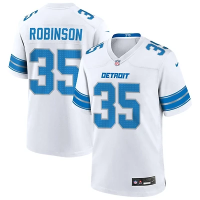 Jammie Robinson Men's Nike  White Detroit Lions Custom Game Jersey