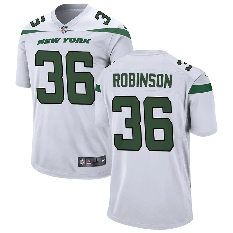 Keilan Robinson Men's Nike White New York Jets Custom Game Jersey