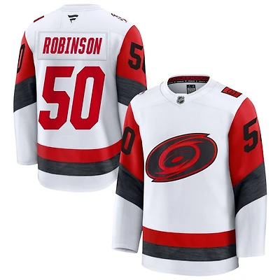 Eric Robinson Men's Fanatics White Carolina Hurricanes Away Premium Custom Jersey