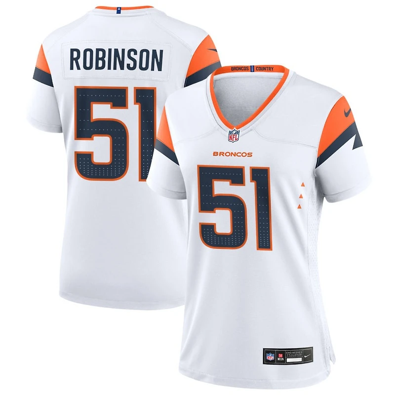 Que Robinson Women's Nike White Denver Broncos Mile High Collection Custom Game Jersey