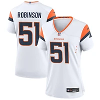 Que Robinson Women's Nike  White Denver Broncos Mile High Collection Custom Game Jersey