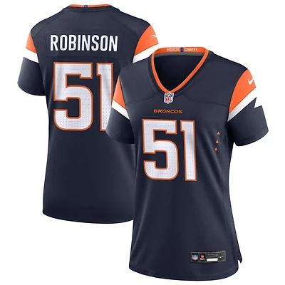 Que Robinson Women's Nike  Navy Denver Broncos Alternate Mile High Collection Custom Game Jersey