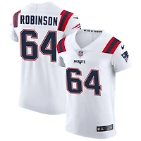 Layden Robinson Men's Nike White New England Patriots Vapor Elite Custom Jersey