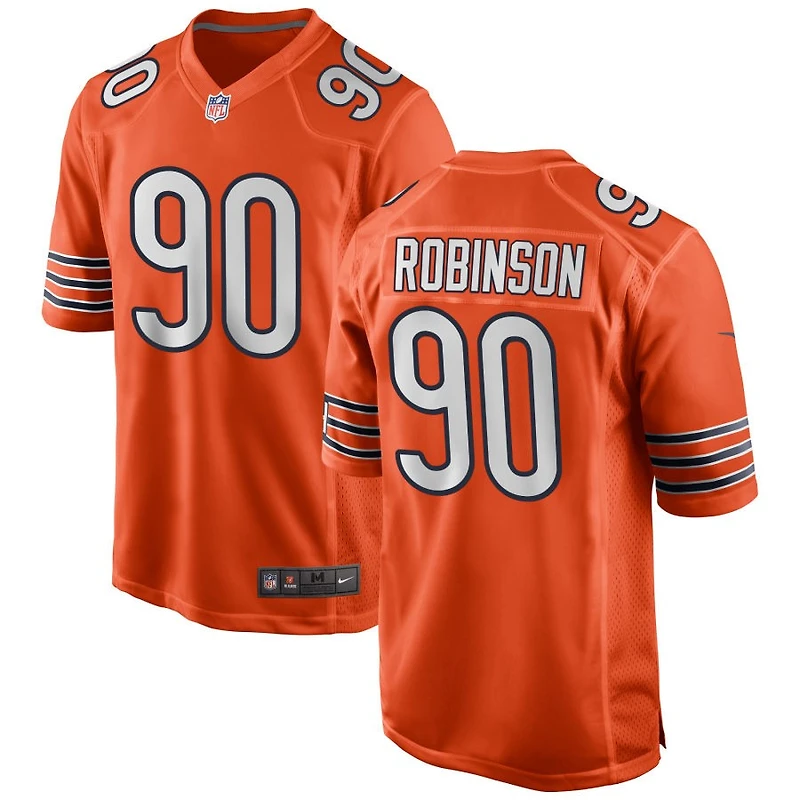 Dominique Robinson Men's Nike Orange Chicago Bears Alternate Custom Game Jersey