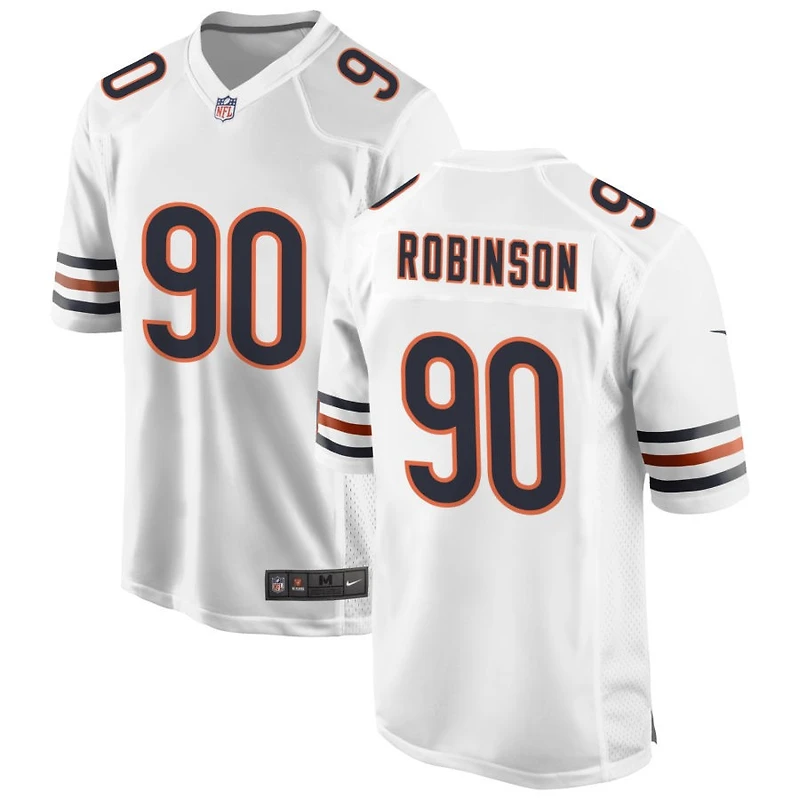 Dominique Robinson Men's Nike White Chicago Bears Custom Game Jersey