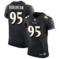 Tavius Robinson Men's Nike Black Baltimore Ravens Speed Machine Elite Custom Jersey