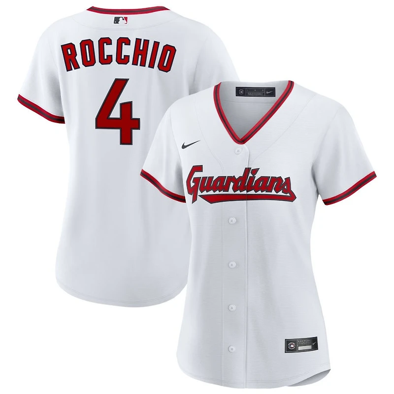 Brayan Rocchio Women's Nike  White Cleveland Guardians Home Custom Replica 2.0 Jersey