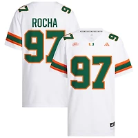 Will Rocha Men's adidas  White Miami Hurricanes NIL Pick-A-Player White Premier Football Jersey