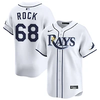 Joe Rock Men's Nike White Tampa Bay Rays Home Limited Custom Jersey