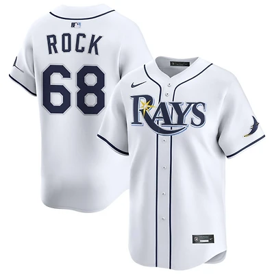 Joe Rock Men's Nike White Tampa Bay Rays Home Limited Custom Jersey