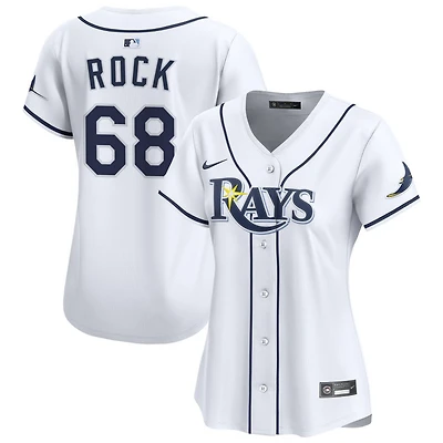 Joe Rock Women's Nike  White Tampa Bay Rays Home Limited Custom Jersey