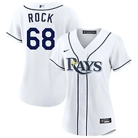 Joe Rock Women's Nike  White Tampa Bay Rays Home Custom Replica 2.0 Jersey