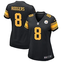 Aaron Rodgers Women's Nike  Black Pittsburgh Steelers Alternate Custom Game Jersey