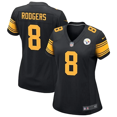 Aaron Rodgers Women's Nike  Black Pittsburgh Steelers Alternate Custom Game Jersey
