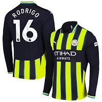 Rodrigo Rodrigo Men's Puma Navy Manchester City 2024/25 Away Replica Long Sleeve Custom Jersey