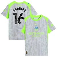 Rodrigo Rodrigo Youth Puma Green/Neon Green Manchester City 2025/26 Third Replica Custom Jersey