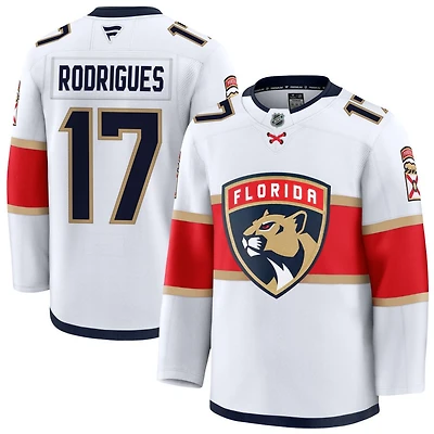 Evan Rodrigues Men's Fanatics White Florida Panthers Away Premium Custom Jersey