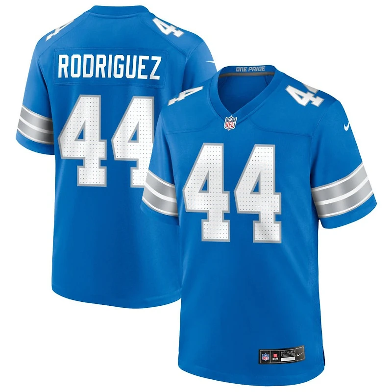 Malcolm Rodriguez Men's Nike Blue Detroit Lions Custom Game Jersey