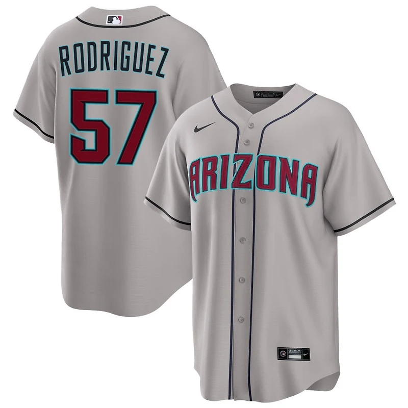Eduardo Rodriguez Men's Nike Gray Arizona Diamondbacks Road Custom Replica Jersey