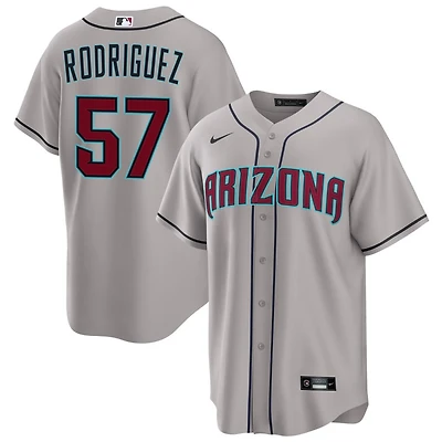 Eduardo Rodriguez Men's Nike Gray Arizona Diamondbacks Road Custom Replica Jersey