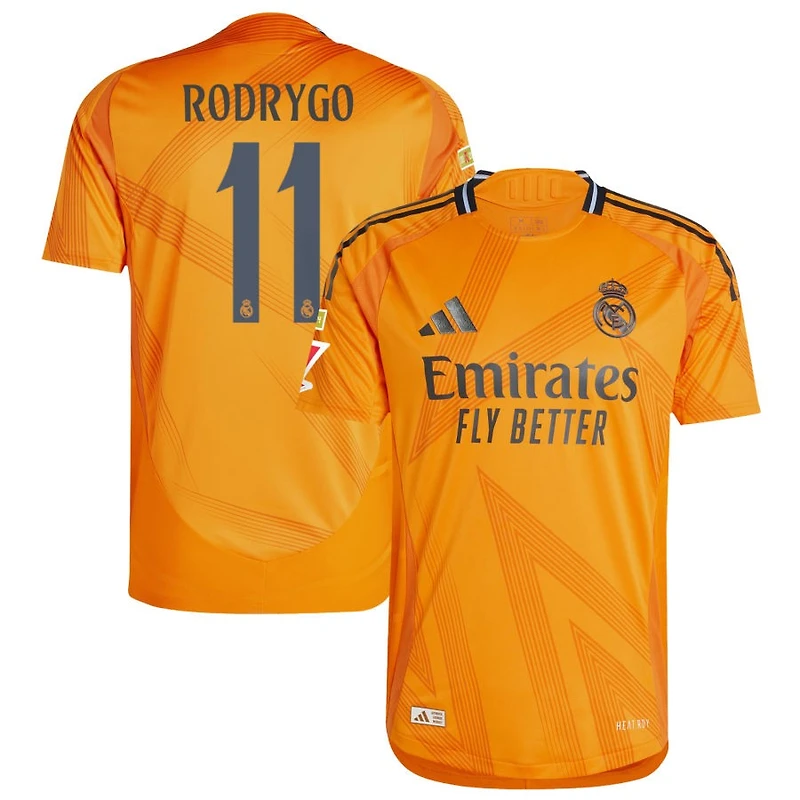 Rodrygo Rodrygo Men's adidas  Orange Real Madrid 2024/25 Away Authentic Custom Jersey