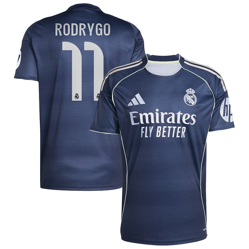 Rodrygo Rodrygo Men's adidas Blue Real Madrid 2025/26 Away Replica Custom Jersey