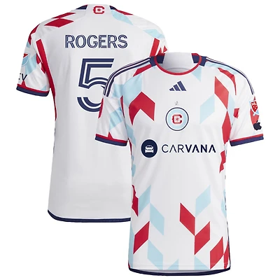Sam Rogers Men's adidas  White Chicago Fire 2024 A Kit For All Authentic Custom Jersey