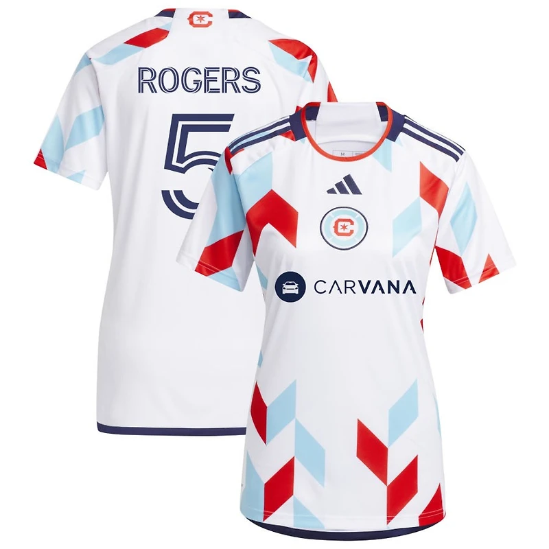 Sam Rogers Women's adidas  White Chicago Fire 2024 A Kit For All Replica Custom Jersey