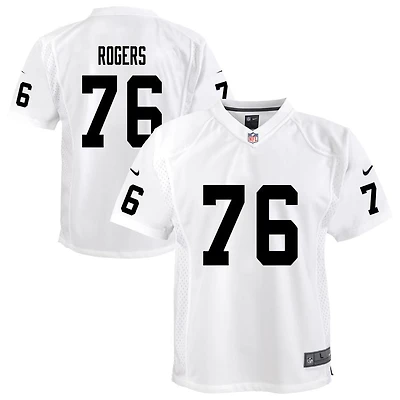Caleb Rogers Youth Nike White Las Vegas Raiders Team Custom Game Jersey