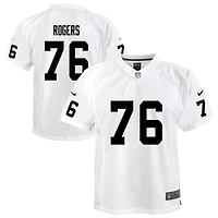 Caleb Rogers Youth Nike White Las Vegas Raiders Team Custom Game Jersey