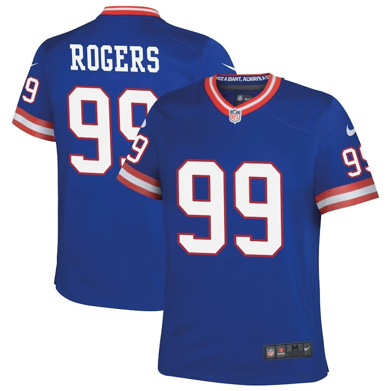 Casey Rogers Youth Nike Royal New York Giants Classic Custom Game Jersey