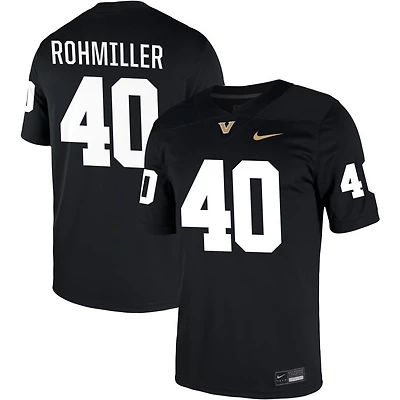 Mason Rohmiller Men's Nike Black Vanderbilt Commodores NIL Pick-A-Player Game Jersey