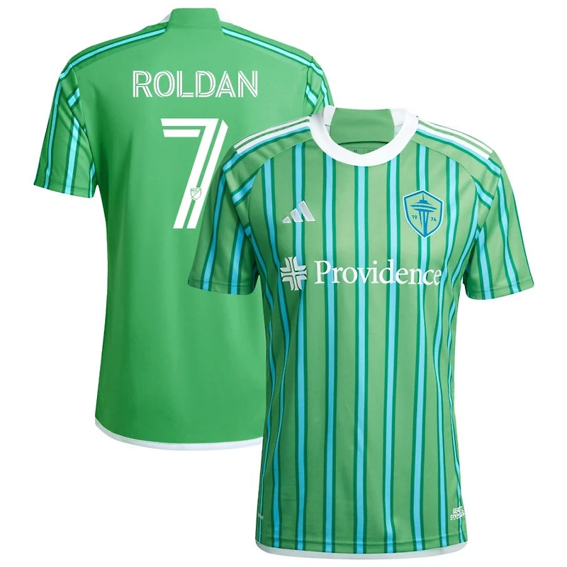 Cristian Roldan Men's adidas Green Seattle Sounders FC 2024 The Anniversary Kit Replica Custom Jersey