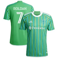 Cristian Roldan Men's adidas  Green Seattle Sounders FC 2024 The Anniversary Kit Replica Custom Jersey